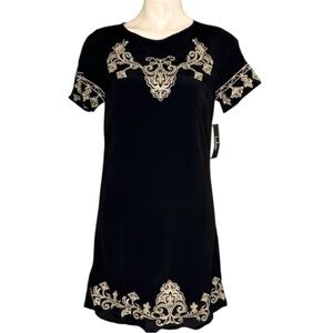 LULUS Tale to Tell Mini Dress, NWT, Floral, Embroidery, Sz S, Fully lined, LBD